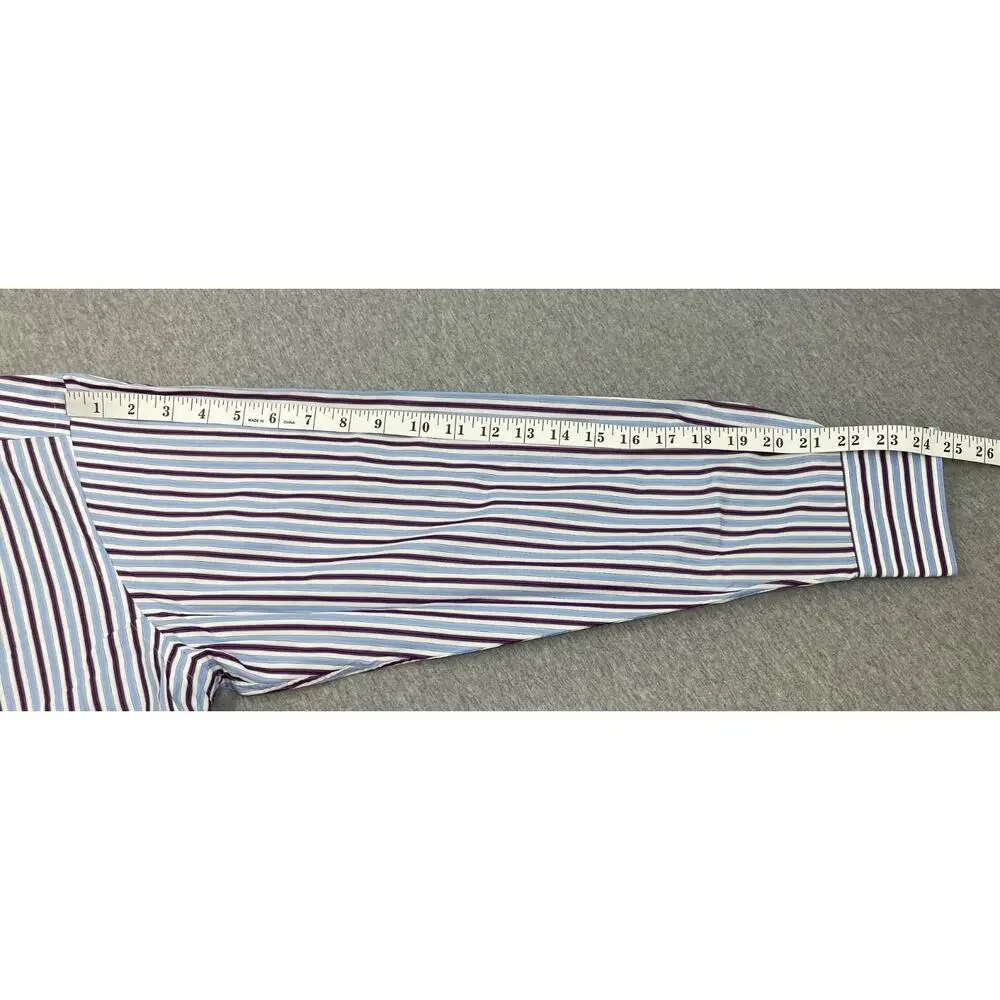 David Donahue Shirt Mens 16.5‎ - 34/35 Striped 100% Cotton Button Up